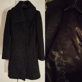 Cappotto in lana nero