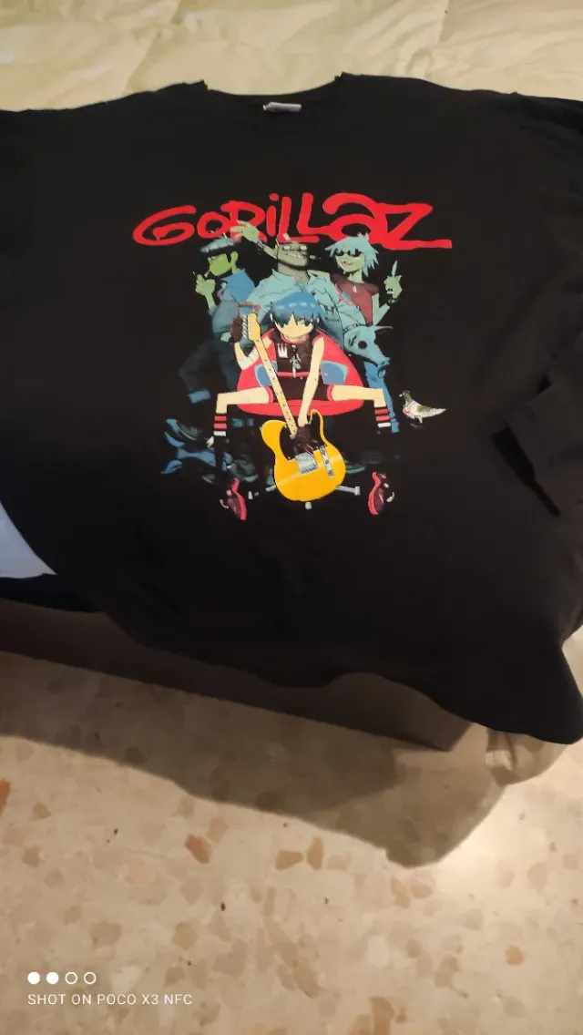 Camiseta Gorillaz Manga Larga Negra