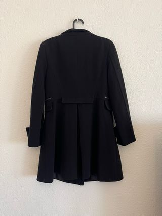 Abrigo paño negro talla S