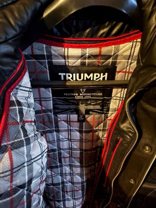 Chaqueta de cuero Triumph Negra