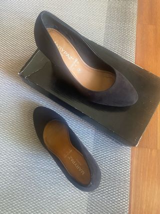 Zapatos Marypaz Negro Ante Talla 38