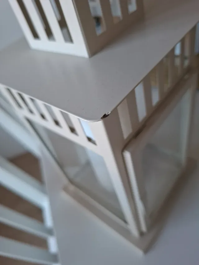 Farolillo blanco con vela ikea