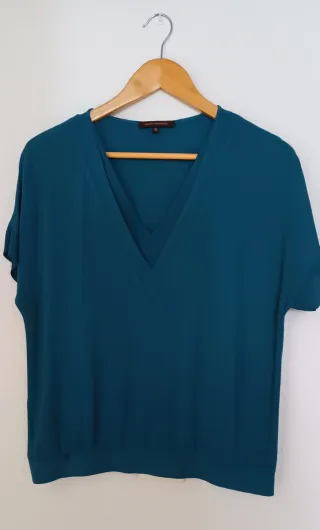 Blusa Mujer Adolfo Domínguez Azul Verdoso talla 38