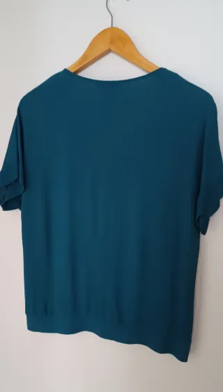 Blusa Mujer Adolfo Domínguez Azul Verdoso talla 38