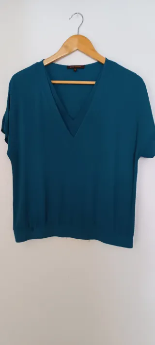 Blusa Mujer Adolfo Domínguez Azul Verdoso talla 38