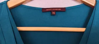 Blusa Mujer Adolfo Domínguez Azul Verdoso talla 38