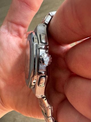 Reloj Patek Philippe de acero plateado y blanco