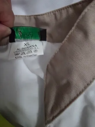 Chaqueta Cocinero Blanca y Marrón