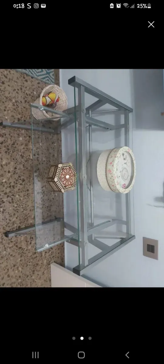 Escritorio cristal y metal