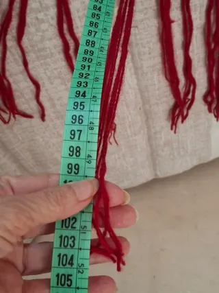 Manton Crochet burdeos , baturra