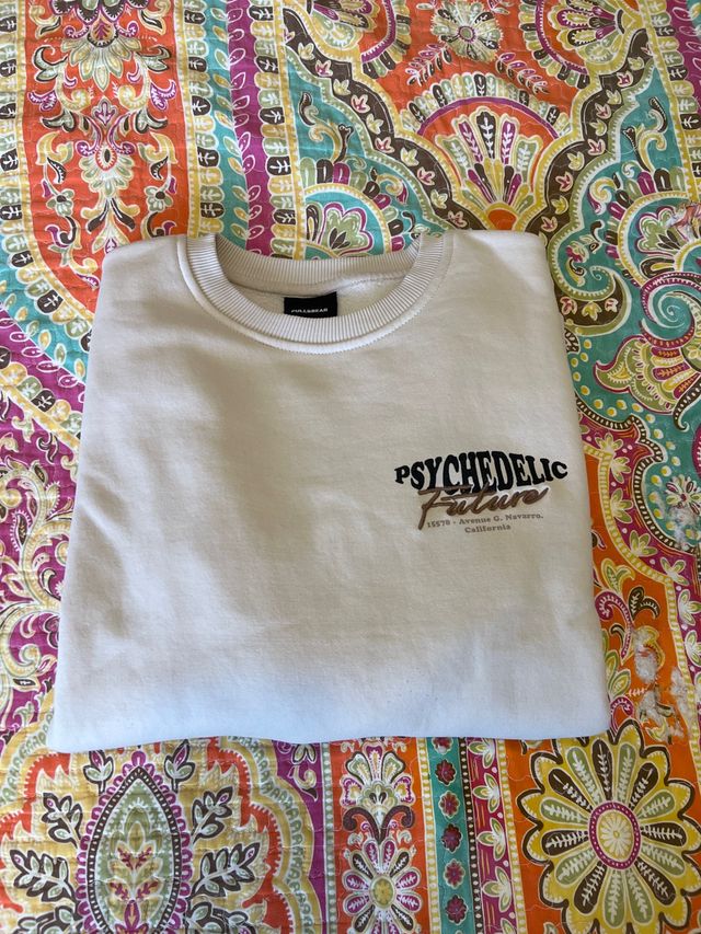 Sudadera Pull&Bear beige talla XS