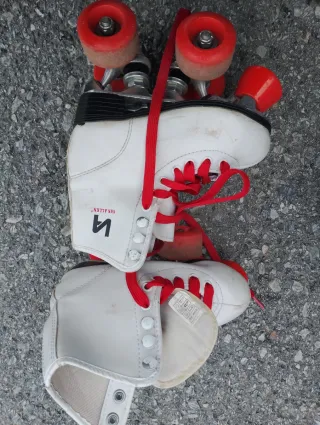 Patines infantiles blancos 4 ruedas