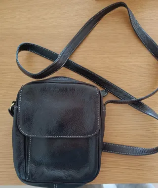 Bolso de hombro de cuero para hombre