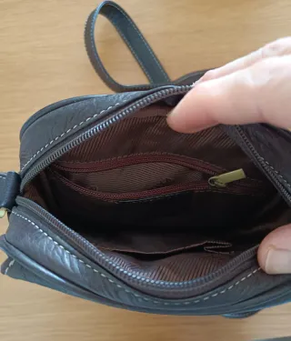 Bolso de hombro de cuero para hombre