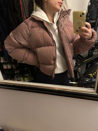 Abrigo plumífero Adidas oversize rosa Talla M