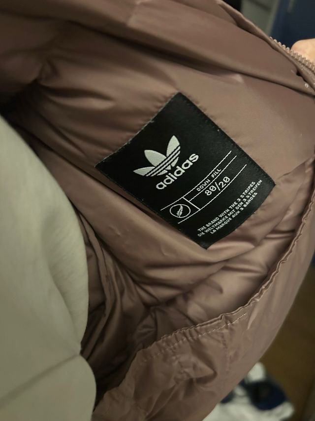 Abrigo plumífero Adidas oversize rosa Talla M