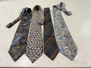 4 Corbatas Lanvin, de seda