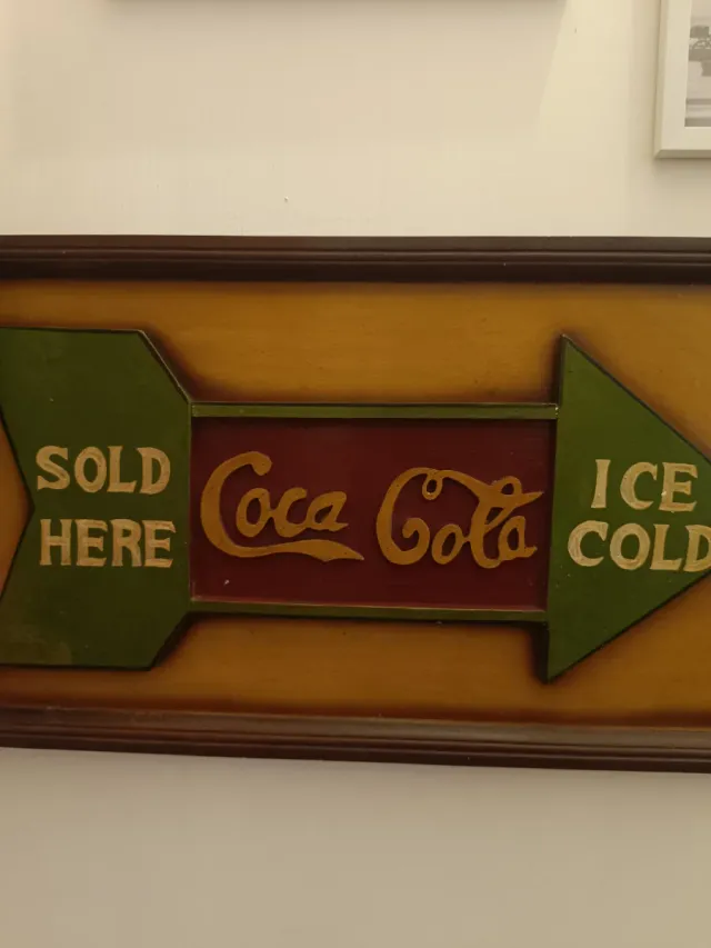Targa Coca Cola Vintage Legno