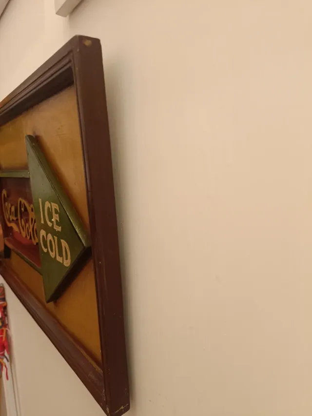 Targa Coca Cola Vintage Legno