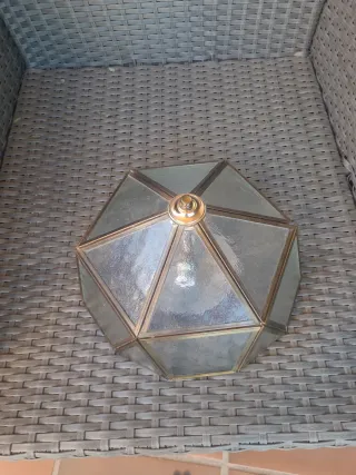 Plafón techo cristal hexagonal
