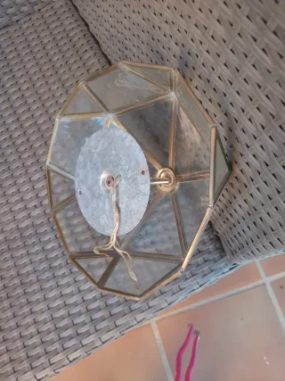 Plafón techo cristal hexagonal