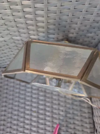 Plafón techo cristal hexagonal