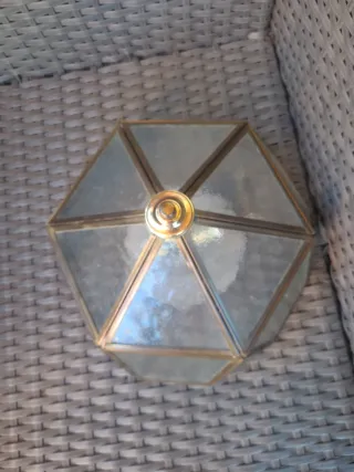 Plafón techo cristal hexagonal