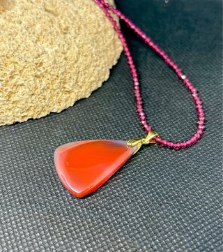 Colgante Agata Botswana Rosa