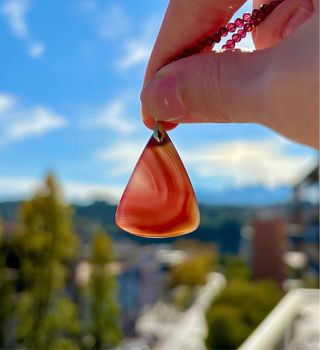 Colgante Agata Botswana Rosa