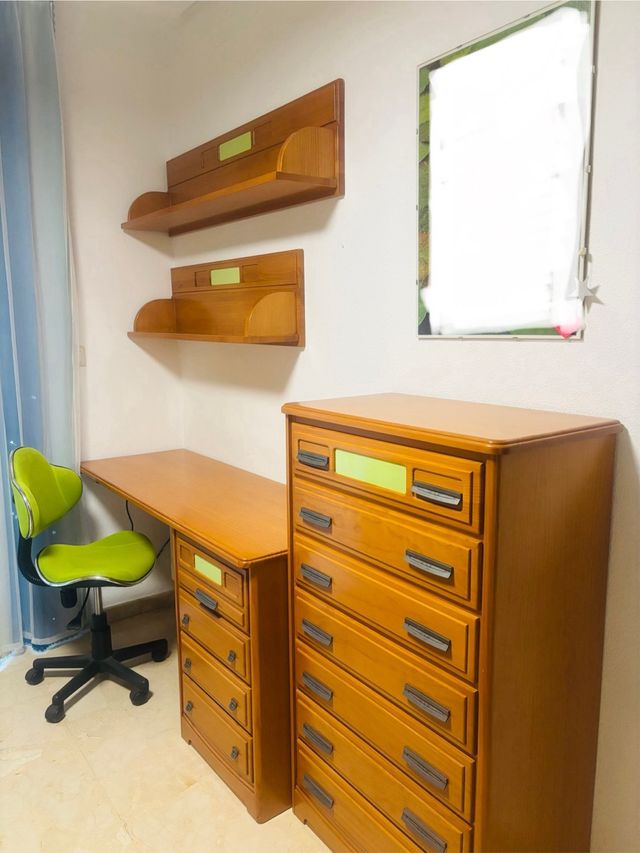 OCASIÓN CONJUNTO DORMITORIO JUVENIL DE PINO MACIZO