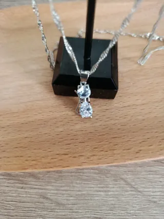 Conjunto collar y pendientes plata