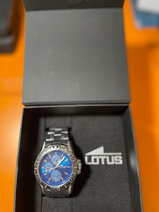 Reloj Lotus Cronógrafo Azul y Plateado