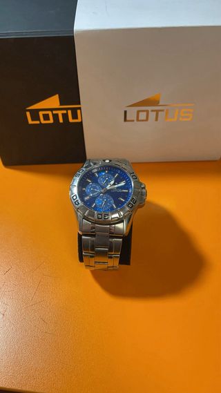 Reloj Lotus Cronógrafo Azul y Plateado