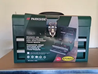 Maletín herramientas Parkside con atornillador