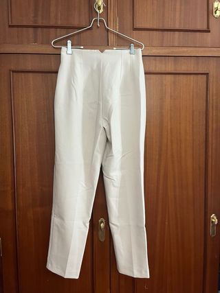 Pantalón de traje Zara blanco