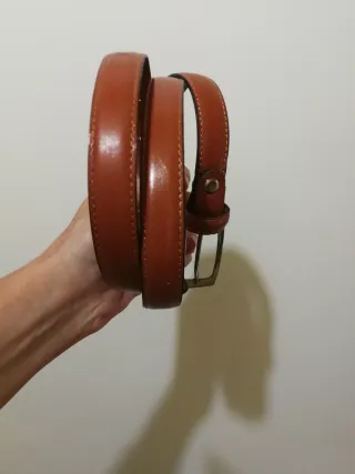 Cintura in pelle marrone