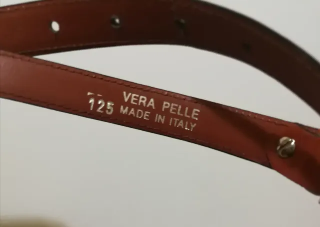 Cintura in pelle marrone