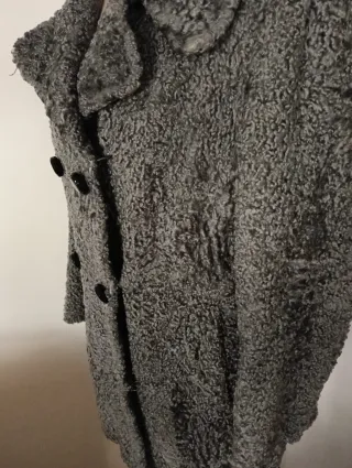 Giacca vintage astrakan anni '60 grigia