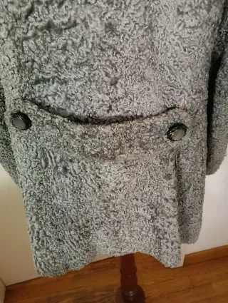 Giacca vintage astrakan anni '60 grigia