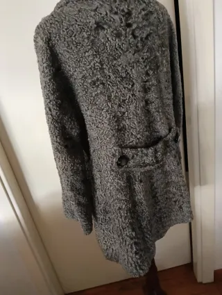 Giacca vintage astrakan anni '60 grigia