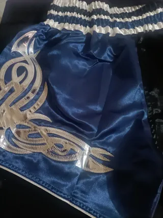 Pantalón deportivo boxeo azul y blanco