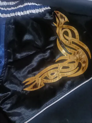 Pantalón deportivo boxeo azul y blanco