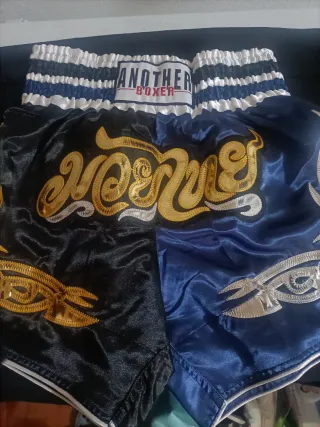 Pantalón deportivo boxeo azul y blanco