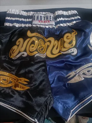 Pantalón deportivo boxeo azul y blanco