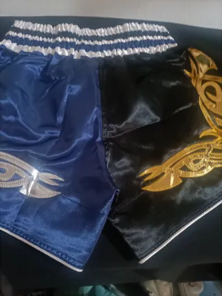 Pantalón deportivo boxeo azul y blanco