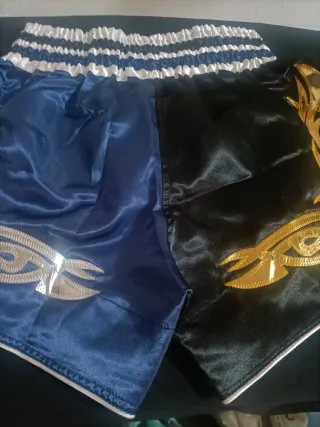 Pantalón deportivo boxeo azul y blanco