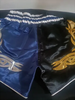 Pantalón deportivo boxeo azul y blanco
