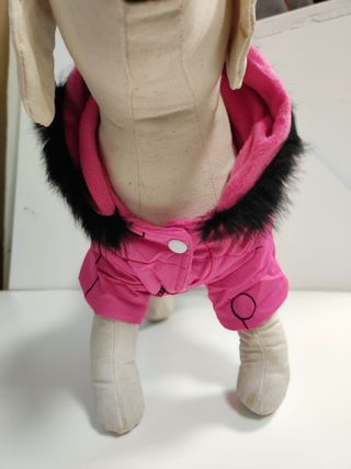 Cappottino fucsia con cappuccio per cani XL