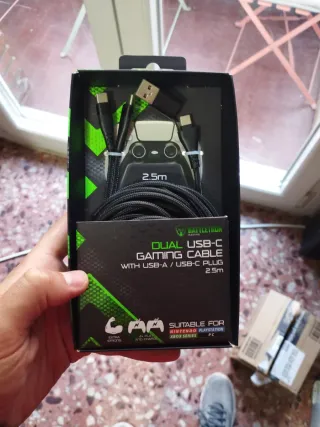 Cable Carga Dual USB-C 2.5m