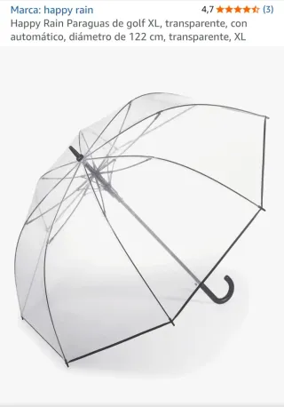 Paraguas transparente bodas